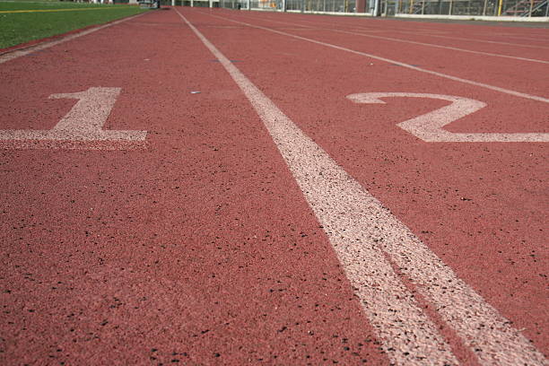 istock Track and field starting line 90948356