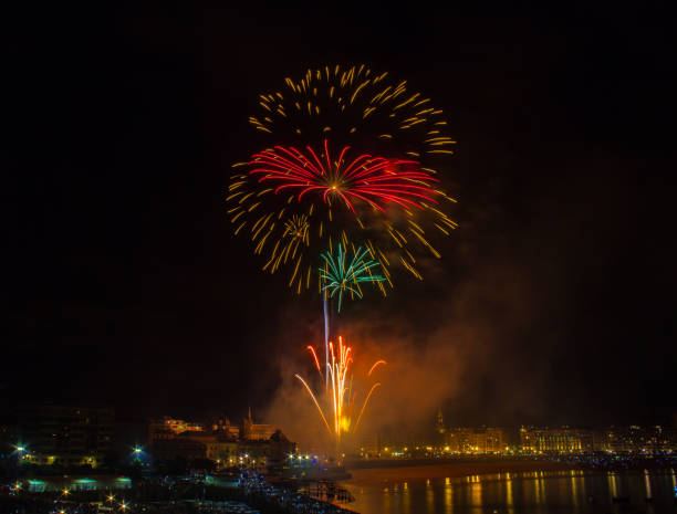 istock Fireworks in San Sebastian 909487424