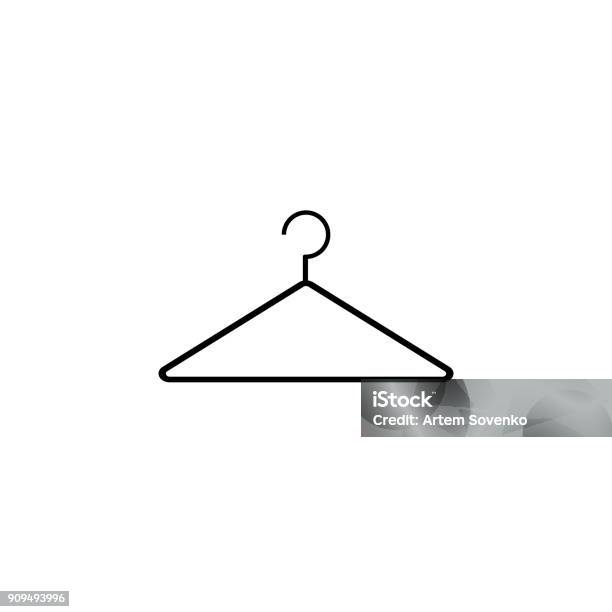 Сlothes Hanger Vector Icons Illustration Stock Illustration - Download Image Now - Coathanger, Dry Cleaned, Cloakroom