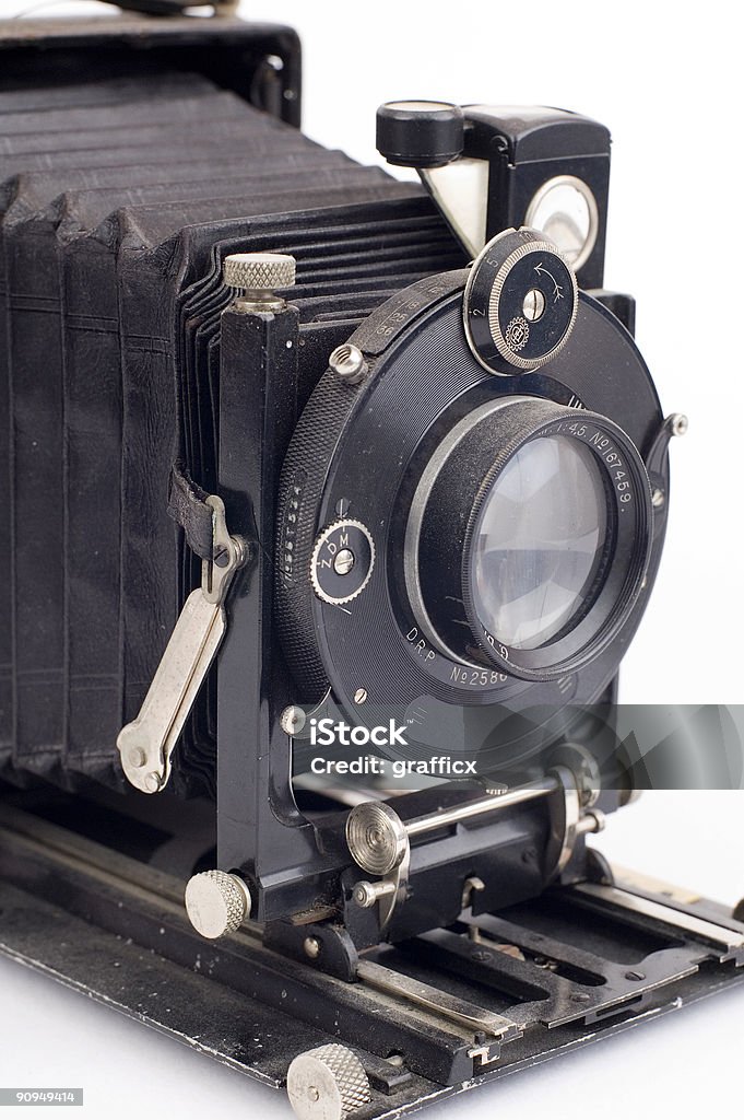 dusty folding camera  Antique Stock Photo
