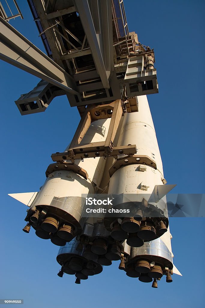 Rocket stand Rocket in Moscow exhibition center. Airplane Ticket Stock Photo