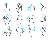 istock Hand touchscreen gestures 909499124