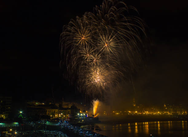 istock Fireworks in San Sebastian 909499650