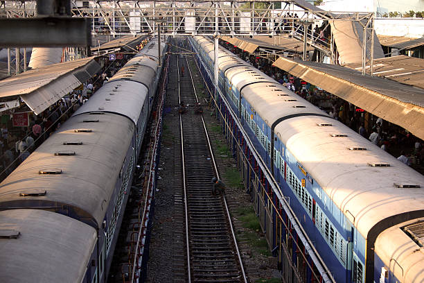 istock Indian Railway station aerial view 90949978