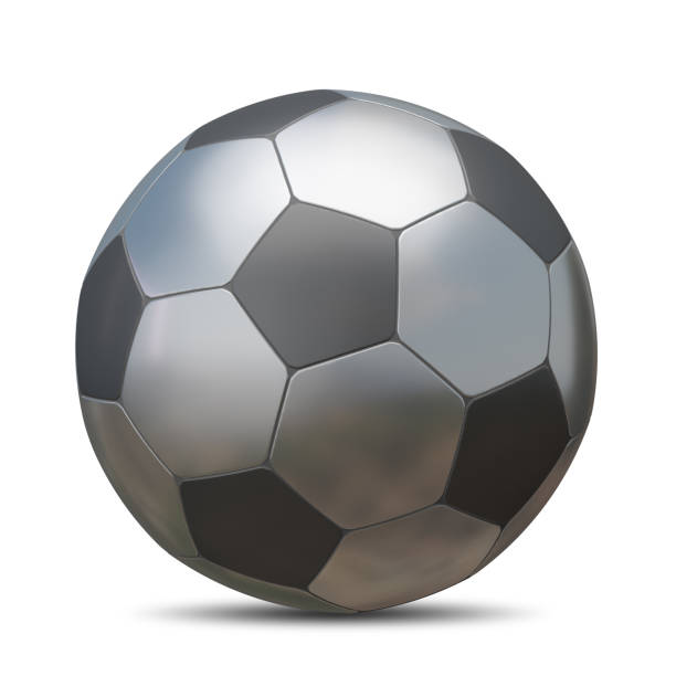 istock 3D Illustration Metal Soccer Ball 909502634