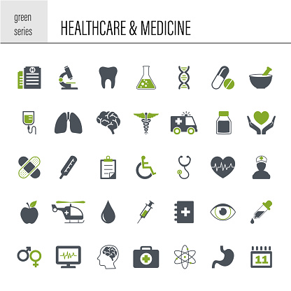Vector healthcare and medicine icon set