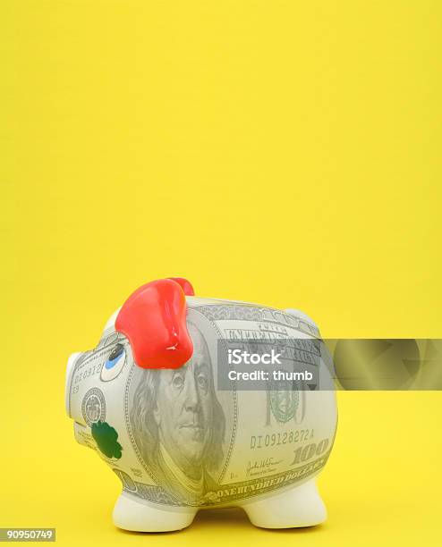 Hundert Dollar Sparschwein Stockfoto und mehr Bilder von 100-Dollar-Schein - 100-Dollar-Schein, Amerikanische Währung, Bankgeschäft