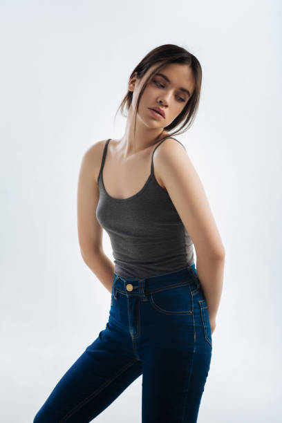 istock Adorable innocent woman has difficulties 909510432