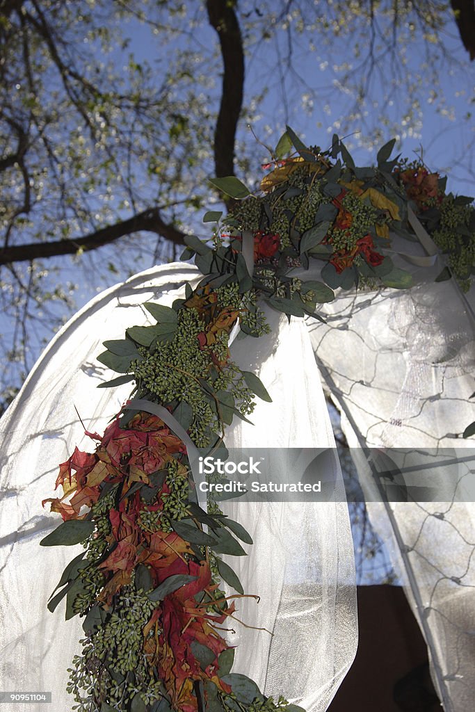 Œuvre de décorations de mariage en plein air - Photo de Autel libre de droits