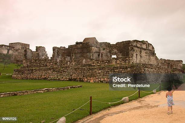 Mayan Ruins And Child Stock Photo - Download Image Now - Child, Tulum - Mexico, Girls