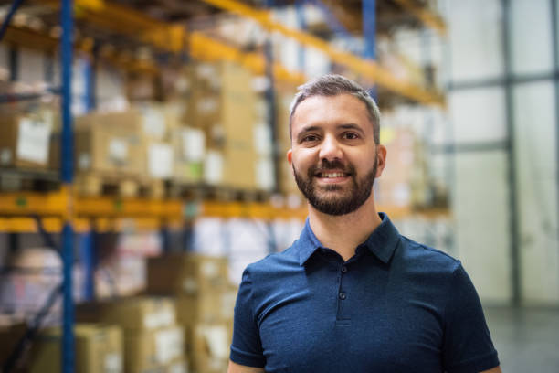 istock Portrait of a male warehouse worker. 909512990