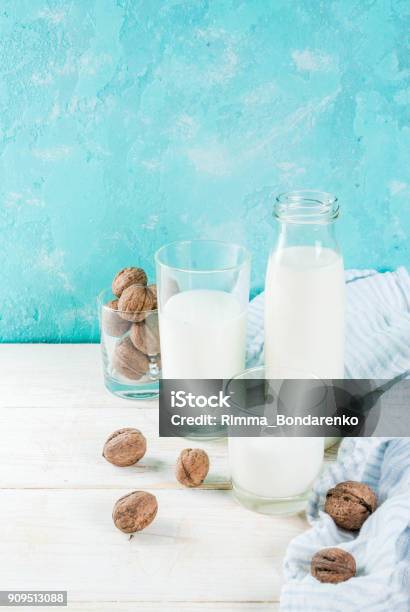 Vegan Alternative Nondairy Milk Stock Photo - Download Image Now - Alternative Lifestyle, Cereal Plant, Dairy Product