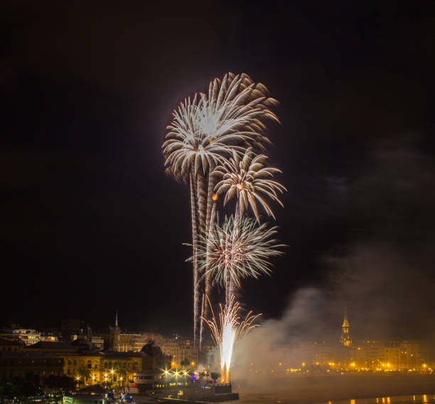 istock Fireworks in San Sebastian 909513684