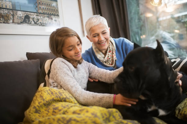 istock Family with Cane Corso 909514174