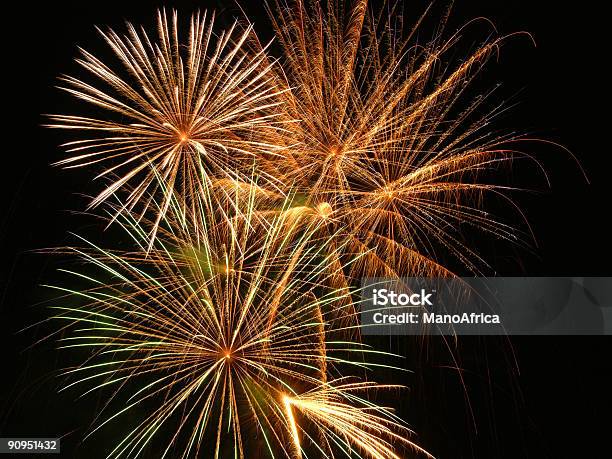 Foto de Fogos De Artifício Dois e mais fotos de stock de Colorido - Colorido, Comemoração - Conceito, Cor Preta