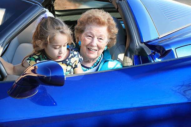 Grandmas New Car stock photo