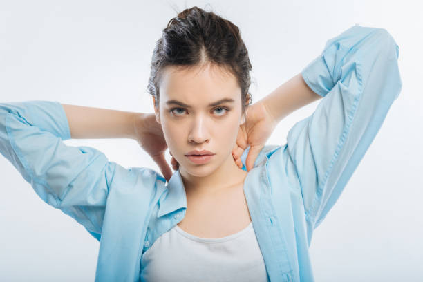 istock Earnest nice woman wants relax 909516384