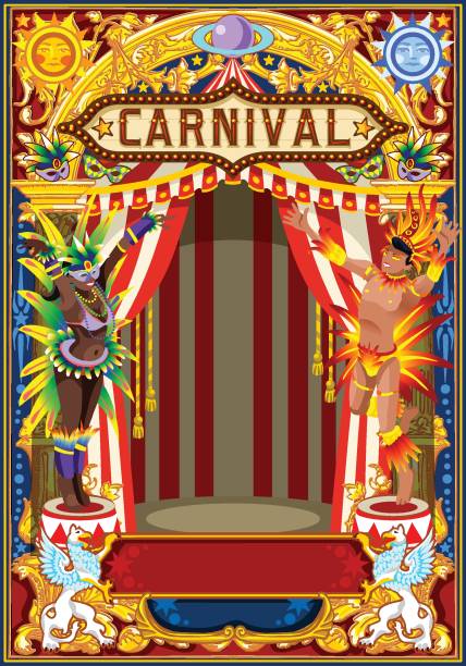 karneval-plakat für karneval - rollercoaster people amusement park ride red stock-grafiken, -clipart, -cartoons und -symbole