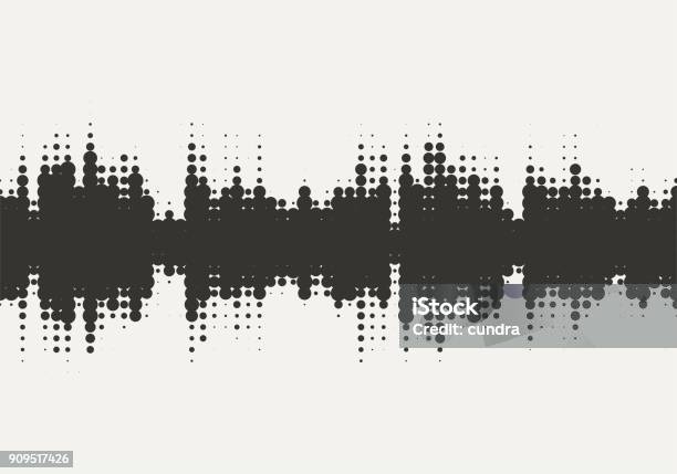 Dessin Vectoriel Demiteinte Onde Sonore Texture Abstrait Vecteurs libres de droits et plus d'images vectorielles de Onde sonore