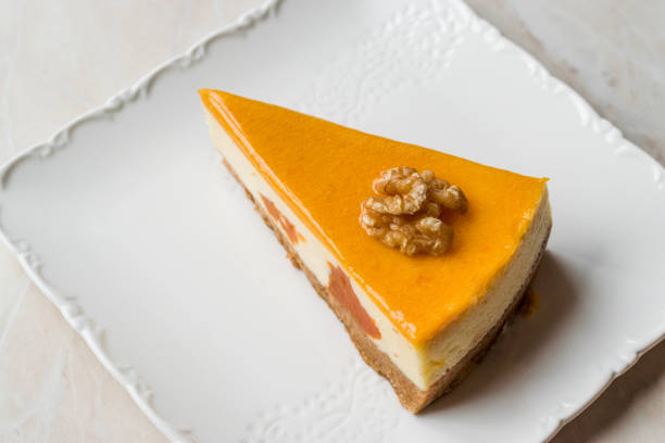 istock Pumpkin Cheesecake with Walnut and Caramel icing 909517940