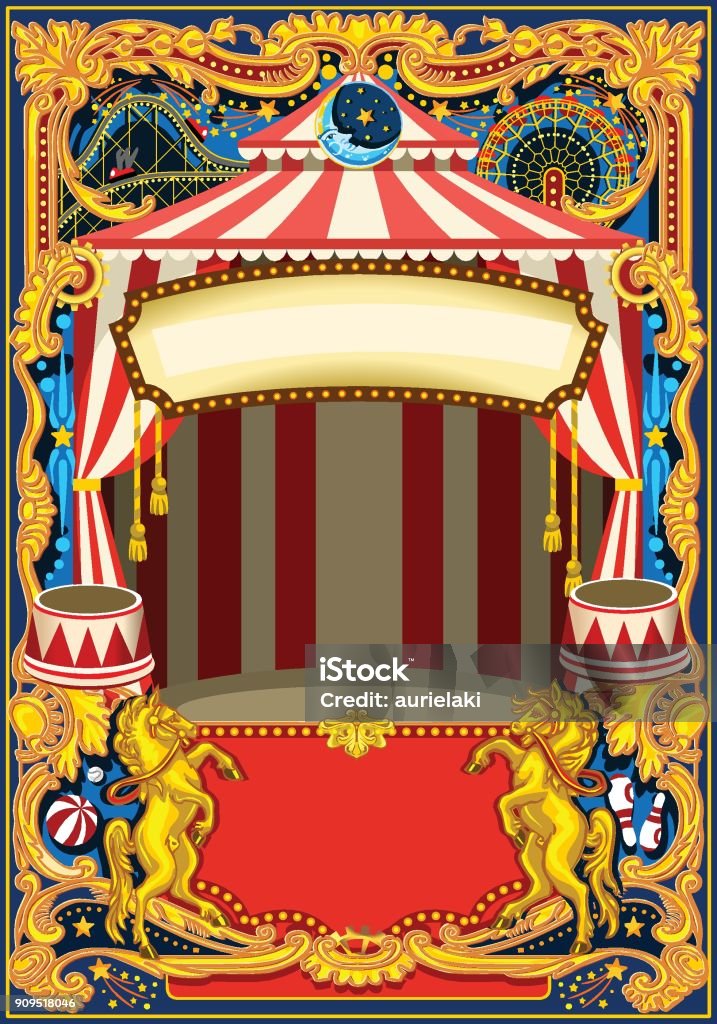 Image de vecteur postérisée Cirque - clipart vectoriel de Cirque libre de droits