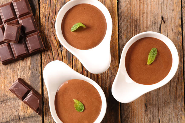 istock chocolate mousse on wood background 909518220