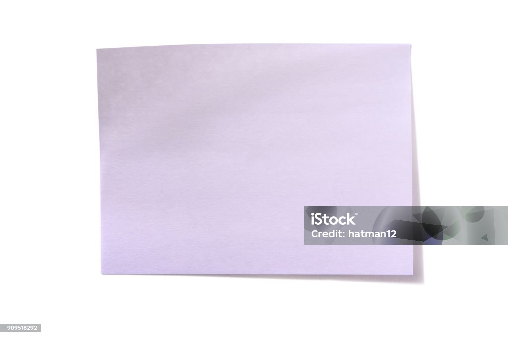 1 Post Note One Single White Sticky Post Note Stock Photo - Download Image Now ...