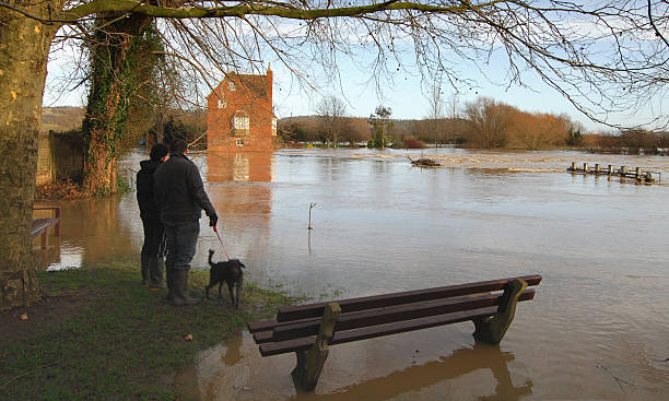 River Avon in Flood stock photo