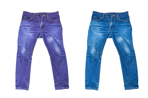 istock blue male jeans isolated on white 909521816