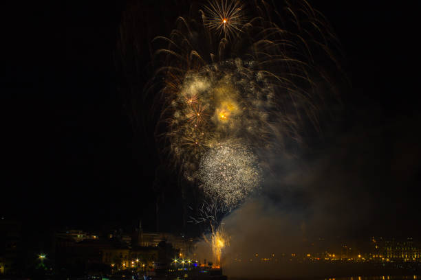 istock Fireworks in San Sebastian 909522872