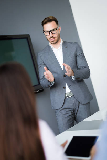 istock Business meeting in modern conference room 909529164