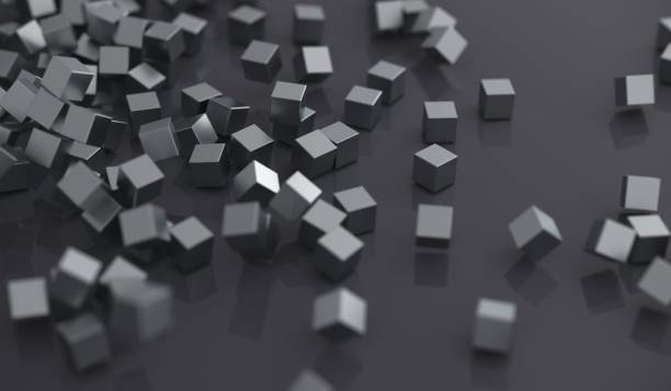 istock Abstract Pile Of Metal Cubes 909530086