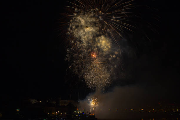 istock Fireworks in San Sebastian 909530738
