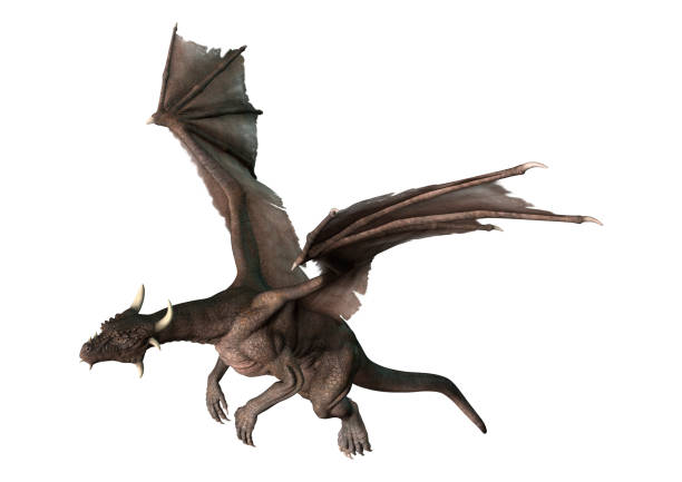 istock 3D rendering fantasy dragon on white 909530884