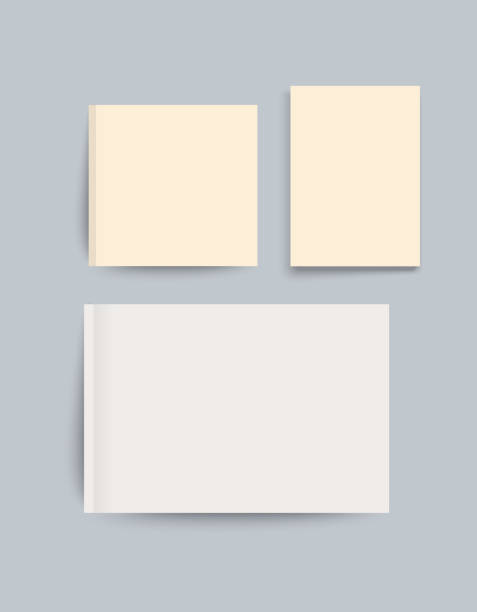 istock A4 sized mockup of a landscape-oriented magazine or catalogue. Blank sheet of paper. Element for advertising and promotional message. 3d vector illustration for your design. 909530892