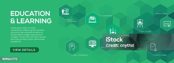 Learningbanner Education And Learning Banner Design Stock Illustration - Download ...
