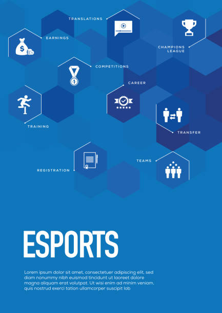 e-sport. broschüre vorlage layout, cover-design - golf symbol icon set computer icon stock-grafiken, -clipart, -cartoons und -symbole