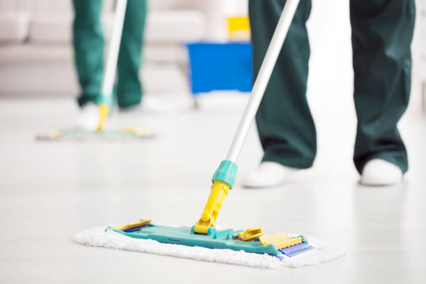 istock Person holding floor mop 909550176