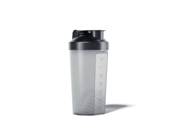 istock Transparent shaker for the protein cocktail. 3d rendering 909553258