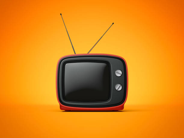 istock Red vintage tv3d rendering 909553492