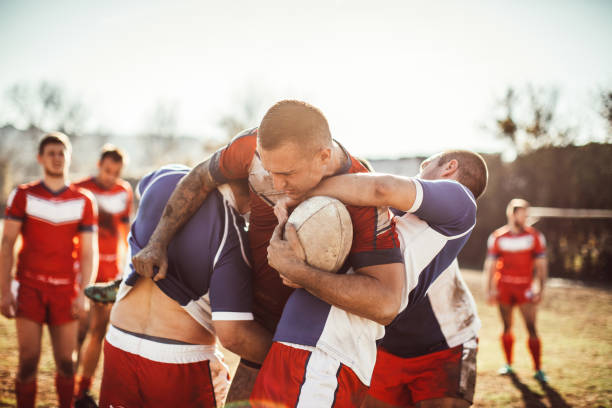 istock Tough men on the rugby field 909553664
