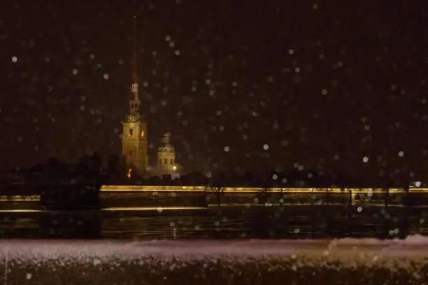 Peter and Paul Fortress in winter, St. Petersburg, Russia