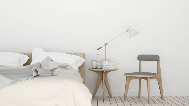 istock The interior hotel bedroom space 3d rendering 909557564