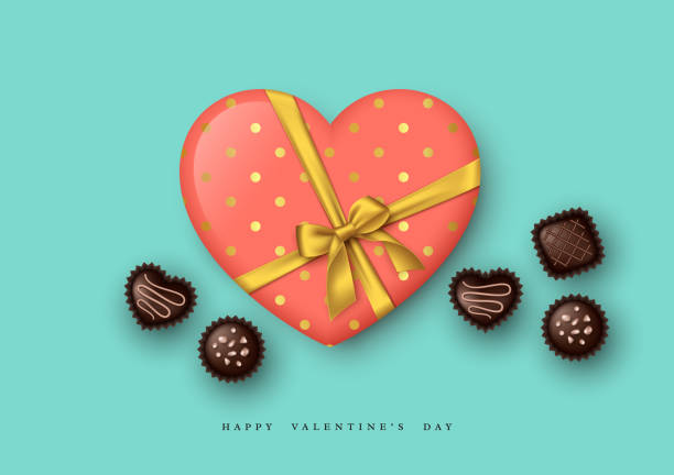 ilustraciones, imágenes clip art, dibujos animados e iconos de stock de tarjeta del día de fiesta de día de san valentín. - chocolate candy chocolate box candy