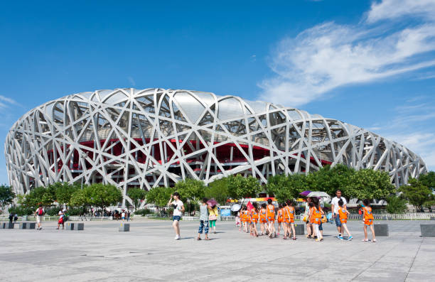 Beijing,China - July 22, 2012: Beijing Olympic Sports Center - National Stadium - Bird's Nest. 2008 Beijing Olympic Games main stadium Appearance