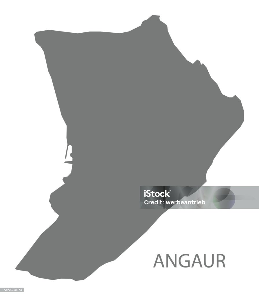 Angaur Falg Angaur Map Of Palau Grey Illustration Silhouette Shape Stock ...