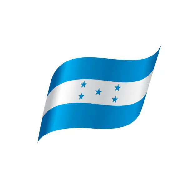 Vector illustration of Honduras flag, vector illustration