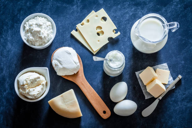 istock Dairy products shot from above 909574032