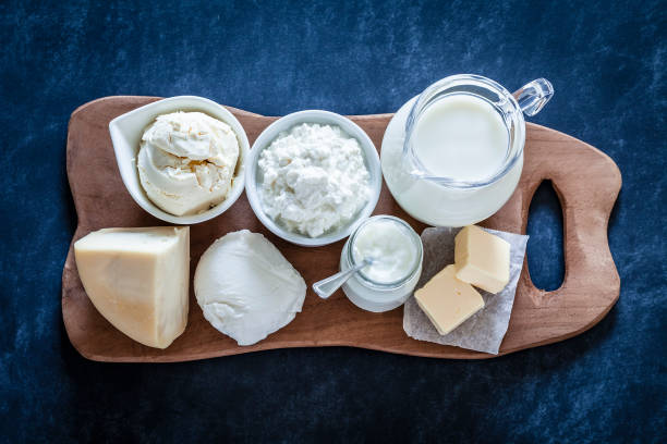 istock Dairy products shot from above 909574054
