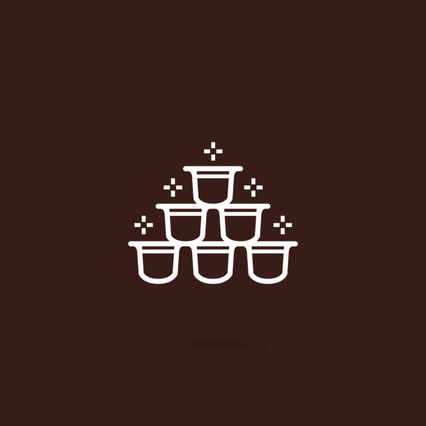 ilustraciones, imágenes clip art, dibujos animados e iconos de stock de icono de cápsula café con fondo marrón - variation coffee capsule espresso maker espresso